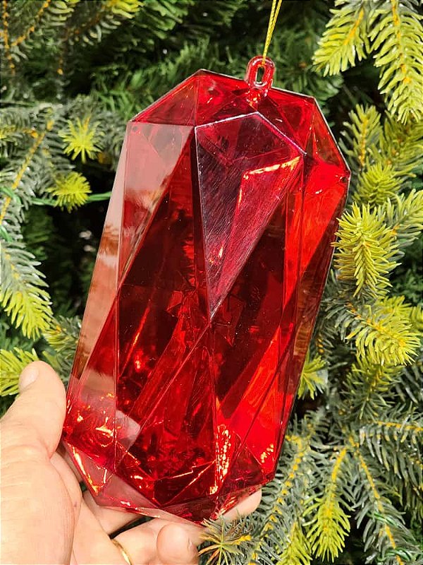 PENDENTE ORNAMENTO JOIA VERMELHA 18CM