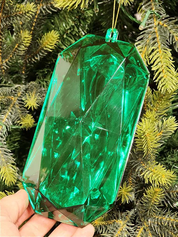 PENDENTE ORNAMENTO JOIA VERDE 18CM