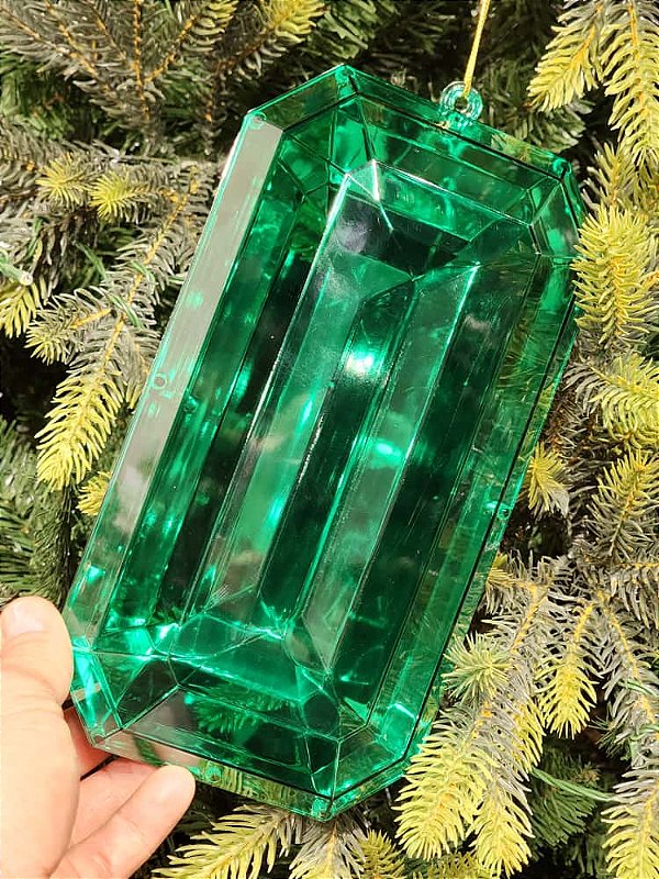 PENDENTE ORNAMENTO JOIA VERDE 24CM