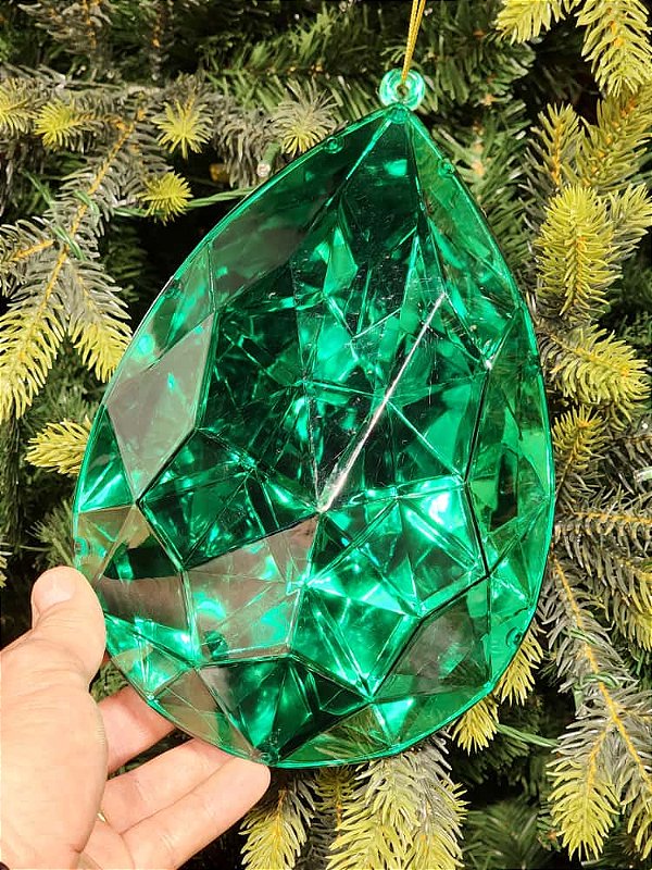 PENDENTE ORNAMENTO JOIA VERDE 23CM