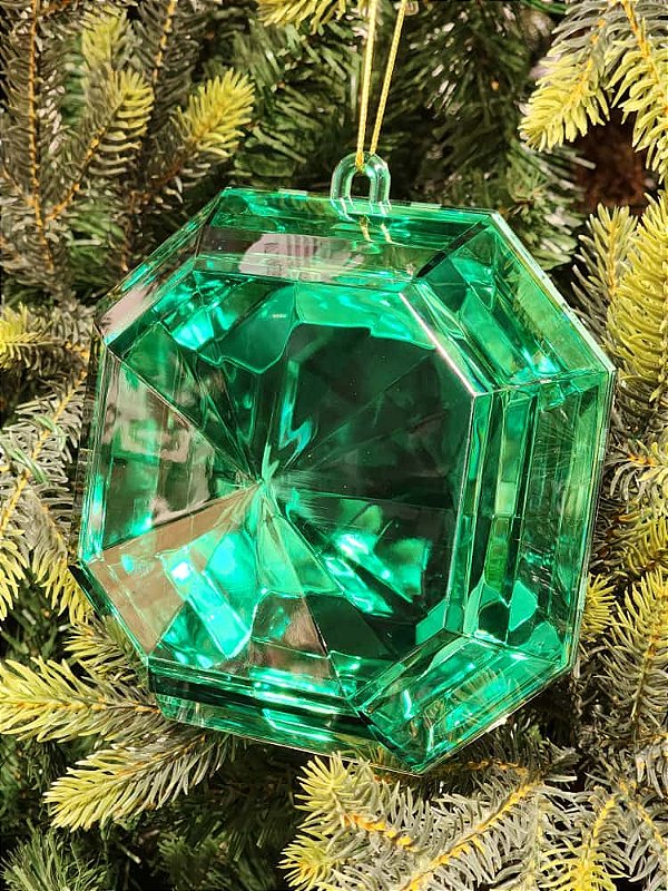 PENDENTE ORNAMENTO JOIA VERDE 16,5CM