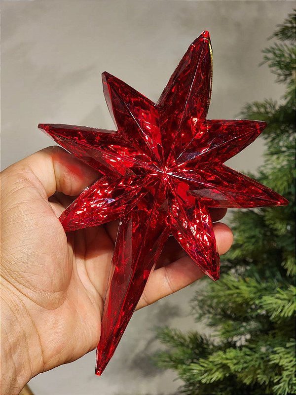 PENDENTE ORNAMENTO JOIA VERMELHA 20,5CM