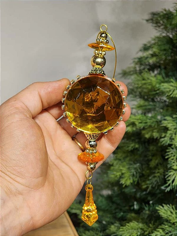 PENDENTE ORNAMENTO PINGENTE DOURADO 18CM