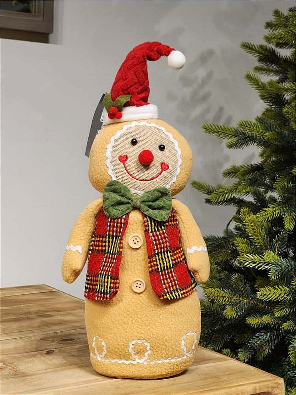 BONECO GINGERBREAD EM PÉ 35CM
