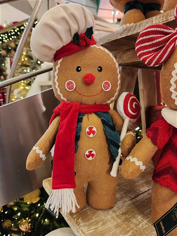 BONECO GINGERBREAD CONFEITEIRO 42CM - PRÉ VENDA 2025