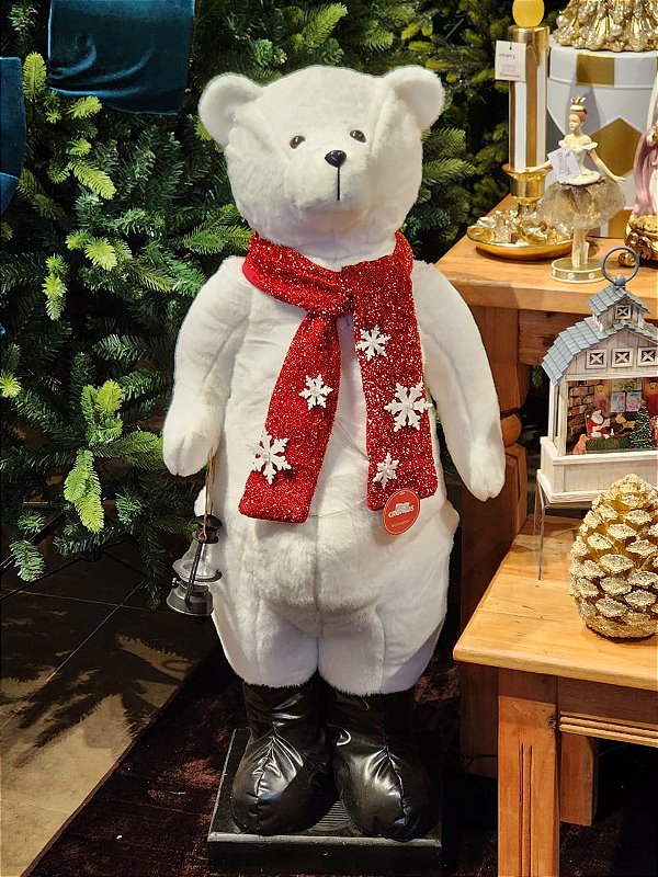 URSO POLAR COM LUZ, SOM E MOVIMENTOS 110CM BIVOLT -LER ANÚNCIO-