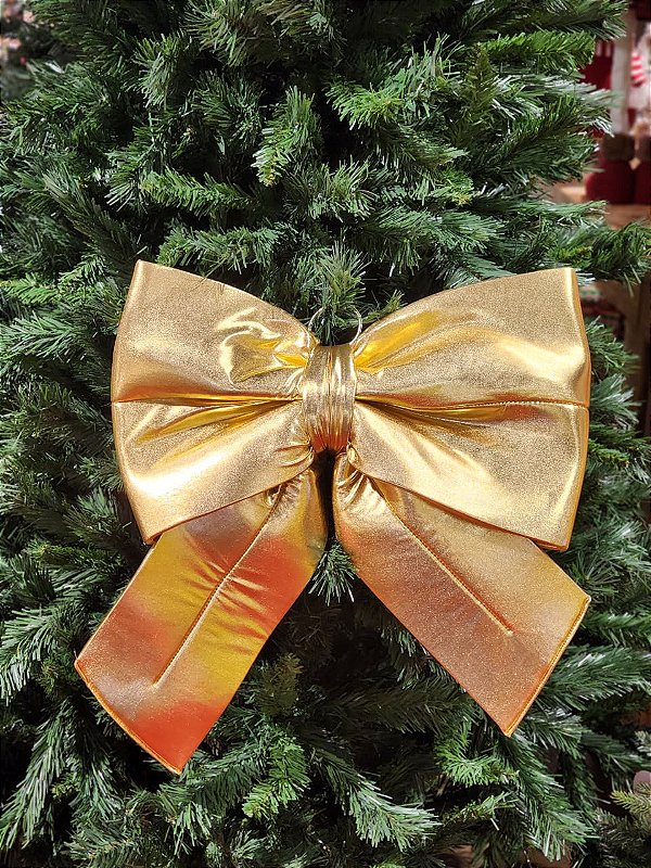 LAÇO TECIDO METALIZADO OURO GIGANTE