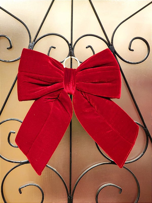 LAÇO TECIDO VELUDO VERMELHO MÉDIO