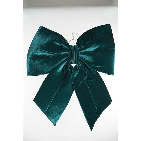 LAÇO TECIDO VELUDO VERDE GIGANTE