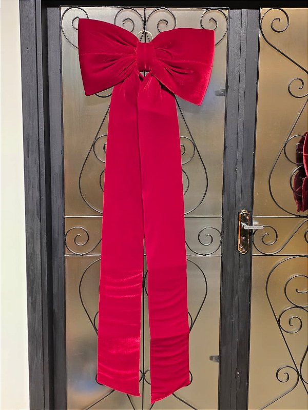 LAÇO TECIDO VELUDO VERMELHO GIGANTE LONGO PERNA ESPECIAL GG