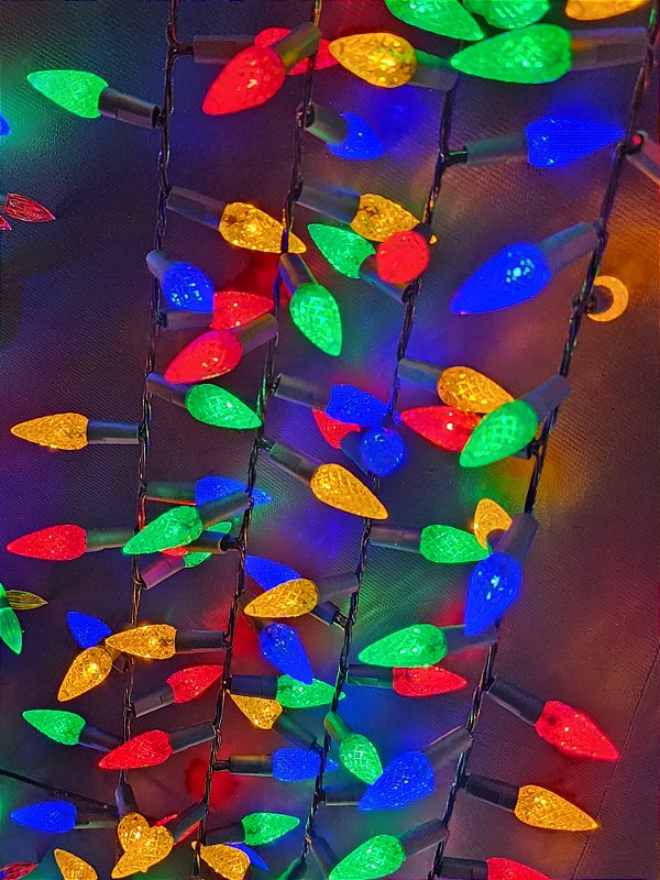 PISCA CORDÃO LUZ AMERICANA 500 LÂMPADAS 20 METROS COLORIDO 8 FUNÇÕES BIVOLT - PRÉ VENDA 2025