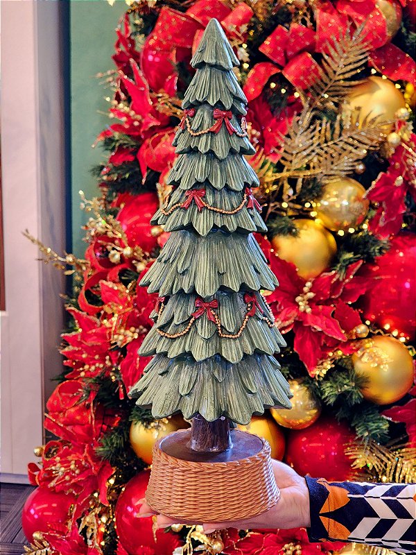 ÁRVORE DE NATAL EM RESINA 41CM - PRÉ VENDA 2025