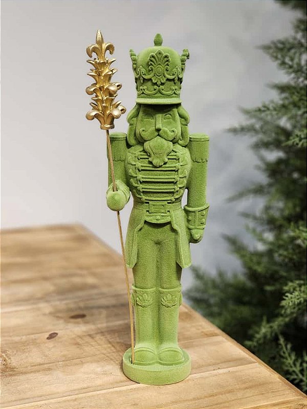 SOLDADO DE CHUMBO VELUDO VERDE 39CM