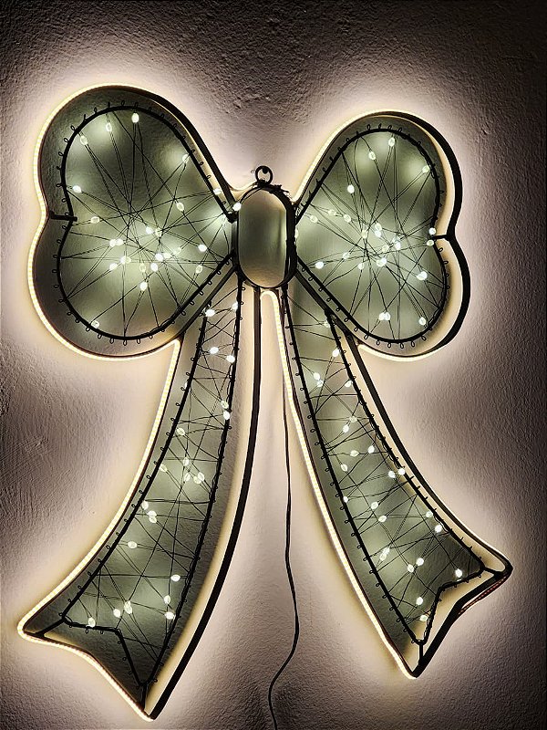 LAÇO DECORATIVO COM LED WARM USO INTERNO E EXTERNO 45CM BIVOLT