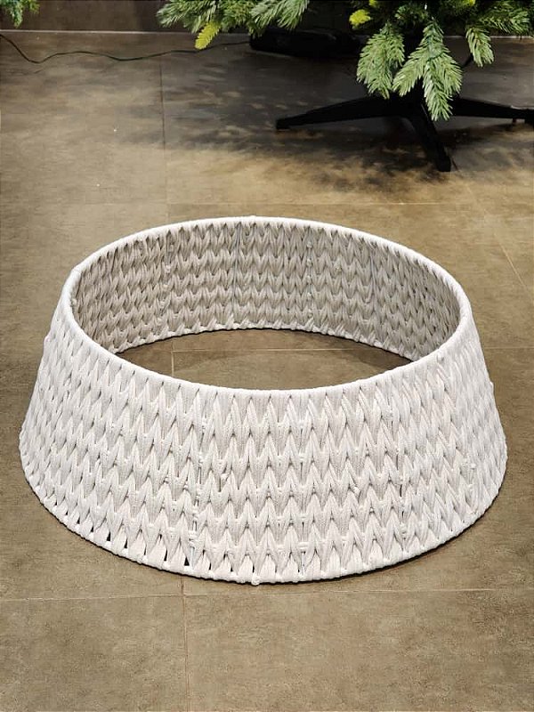 SAIA RÍGIDA TRANÇADA BRANCA 67CM