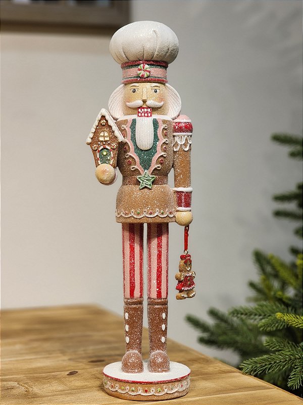 QUEBRA NOZES GINGER BREAD EM RESINA 45,5CM