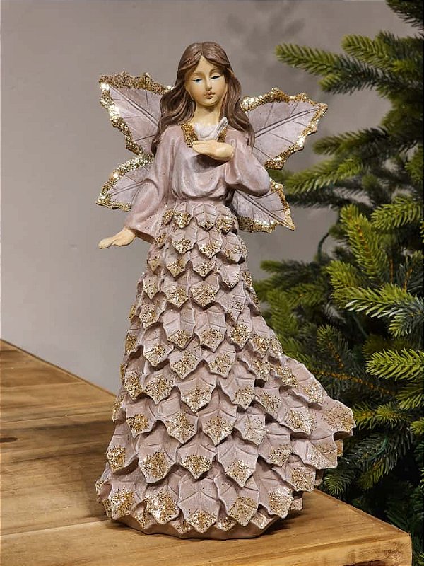 ANJO EM RESINA NUDE 31CM - PRÉ VENDA 2025