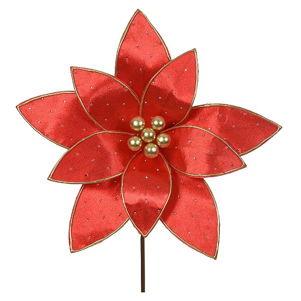 FLOR BICO DE PAPAGAIO VERMELHO 26CM - PRÉ VENDA 2025