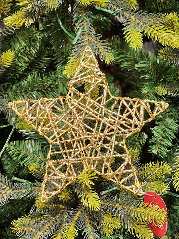 PENDENTE ESTRELA ARAMADA DOURADA 20CM