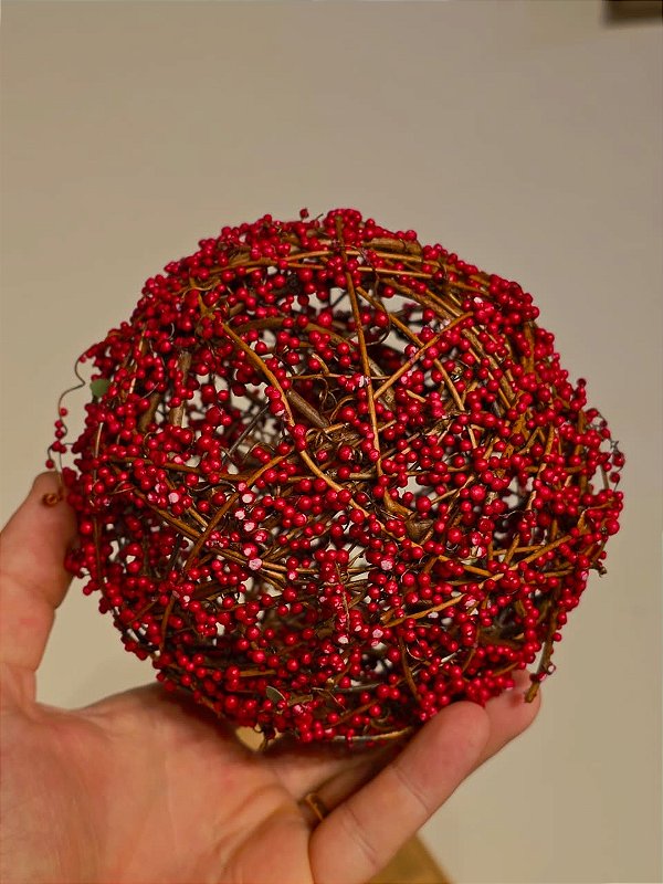 BOLA ARAMADA MICRO BERRY VERMELHA 12CM