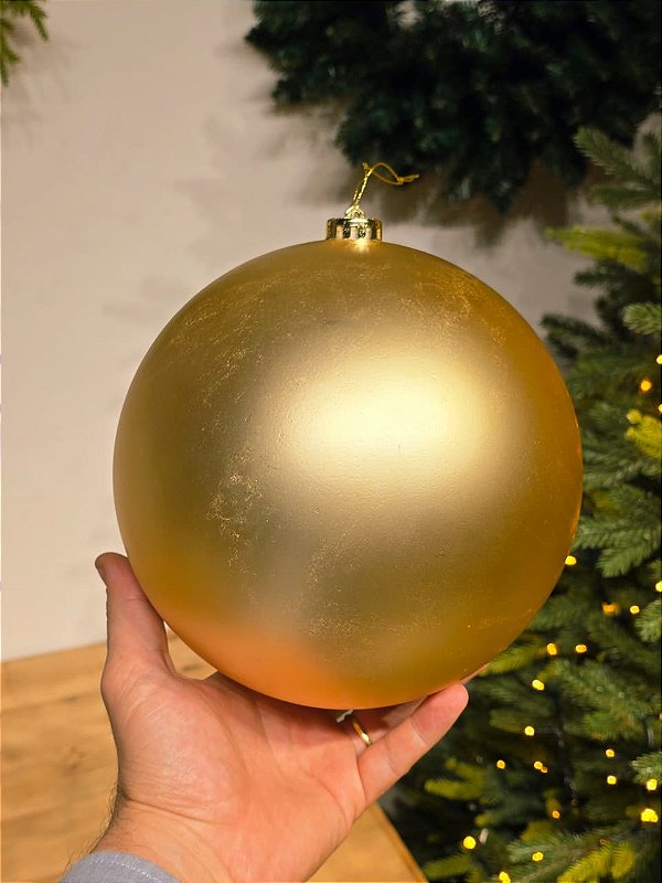 BOLA TRADICIONAL DOURADA FOSCA 20CM COM 1 UNIDADE *LER ANÚNCIO*