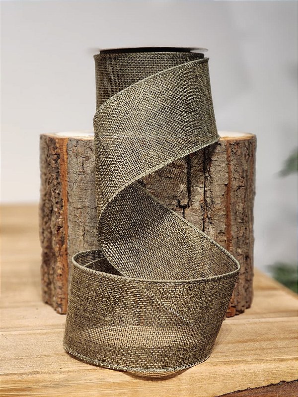 FITA ARAMADA JUTA COM COSTURA VERDE