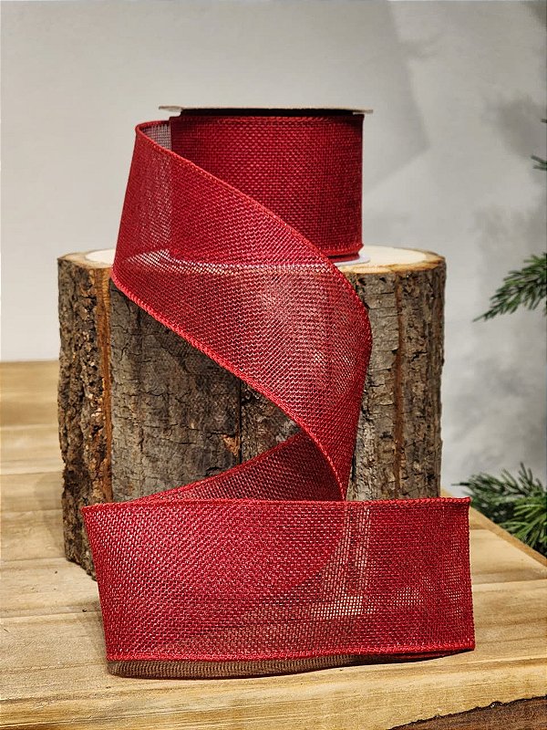 FITA ARAMADA JUTA VERMELHA COM COSTURA