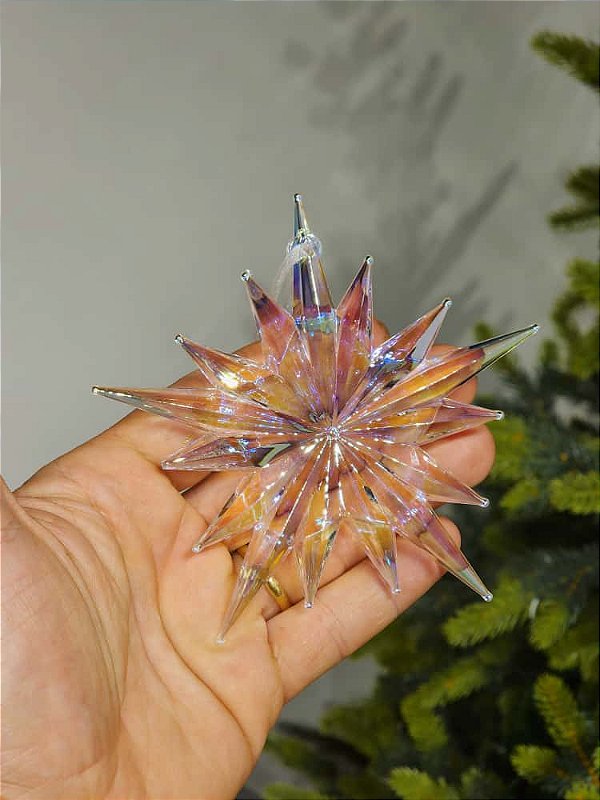 PENDENTE ESTRELA TRANSLUCIDA 11,5CM