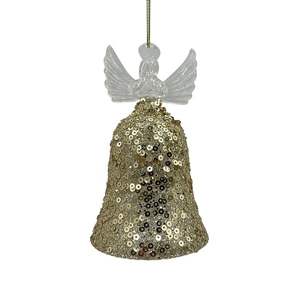 CONJUNTO PENDENTE ORNAMENTO DE VIDRO SINOS COM 2 UNIDADES 11CM  - PRÉ VENDA 2025