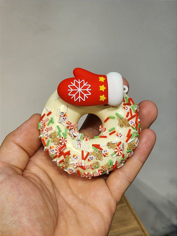 DONNUT COM LUVA NATALINA COM IMÃ