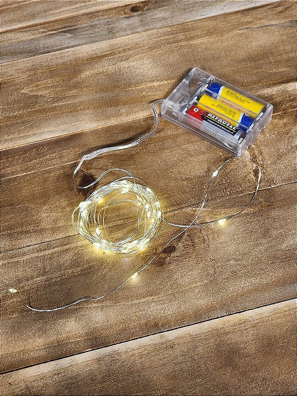 PIISCA FIO DE FADA 50 LEDS 5 METROS BRANCO QUENTE