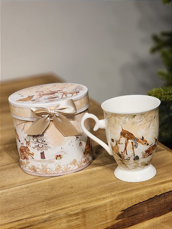 CANECA NA CAIXA DE PRESENTE NATAL