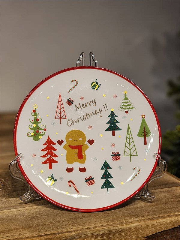 PRATO DECORATIVO GINGERBREAD NATALINO