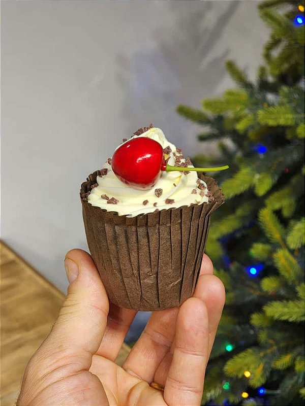 CUPCAKE DECORADO CEREJA 7CM