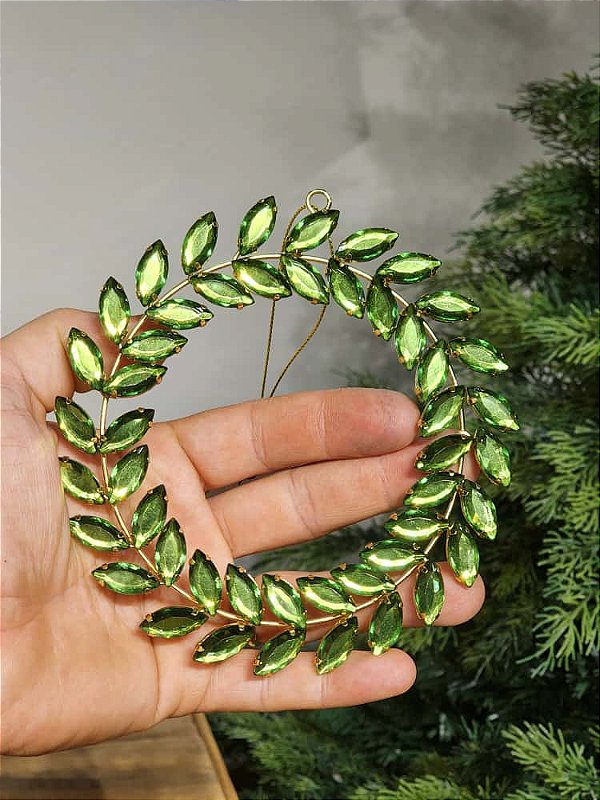 PENDENTE ORNAMENTO JOIA VERDE 16,3CM