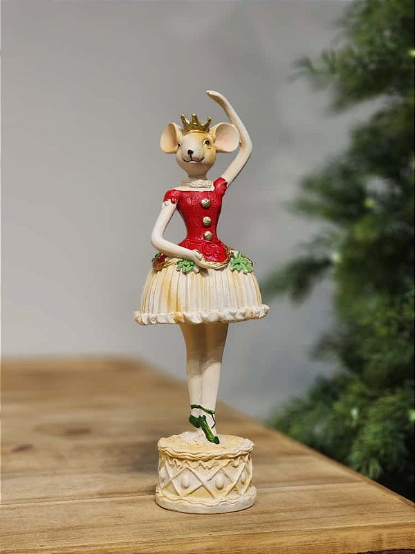 RATINHO EM RESINA MARROM 25CM