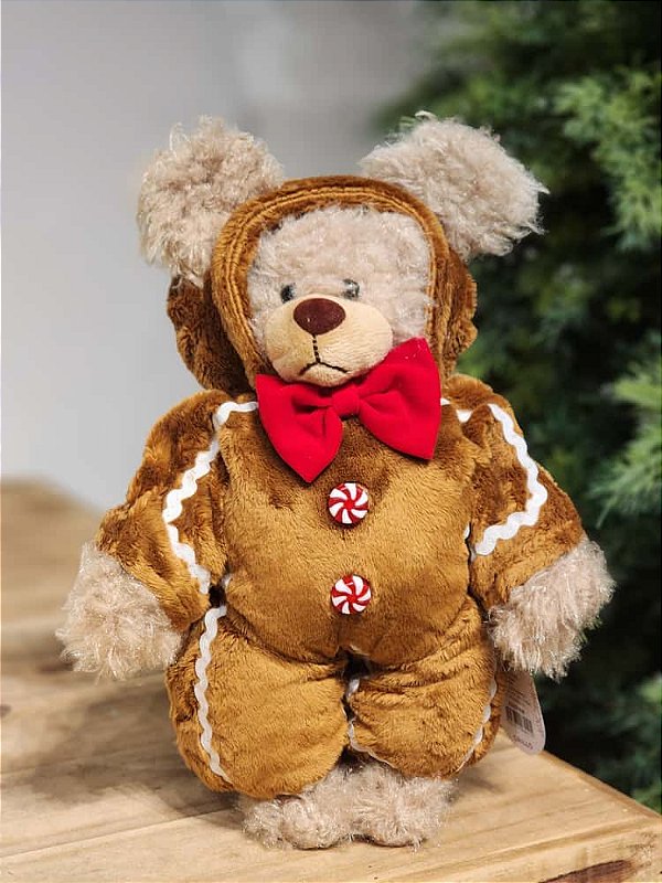 URSO NATALINO MARROM CLARO 25CM