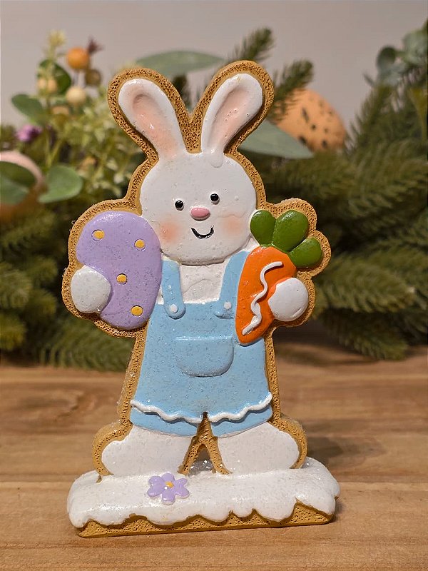 COELHO DECORATIVO AZUL 14CM