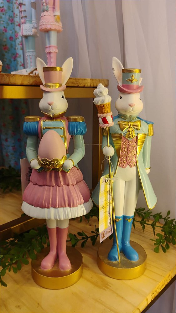 CASAL DE COELHOS 30CM - PRÉ VENDA 2026