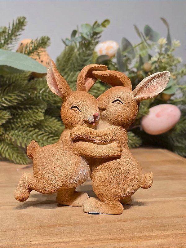 COELHOS SE ABRAÇANDO 12CM