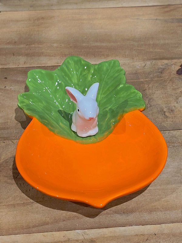 PETISQUEIRA CENOURA COM COELHO 17CM