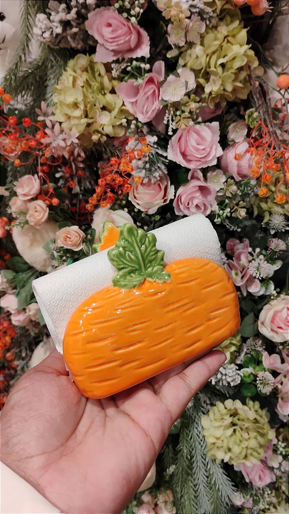 PORTA GUARDANAPO CENOURA 10CM - PRÉ VENDA 2026