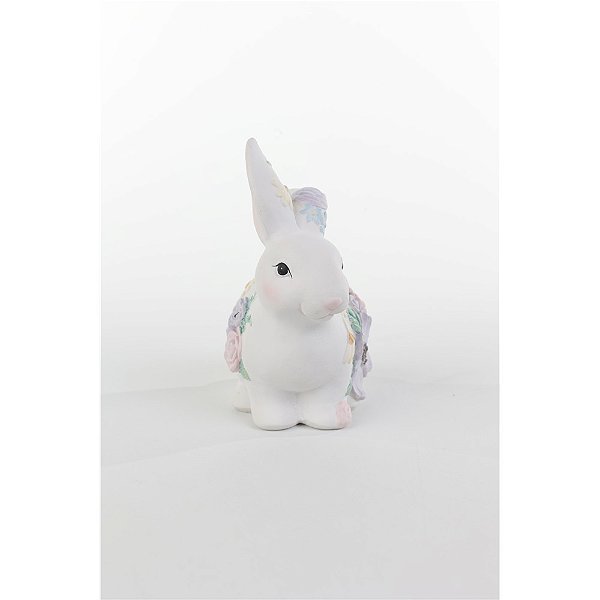 COELHO FLORIDO BRANCO 12CM - PRÉ VENDA 2026