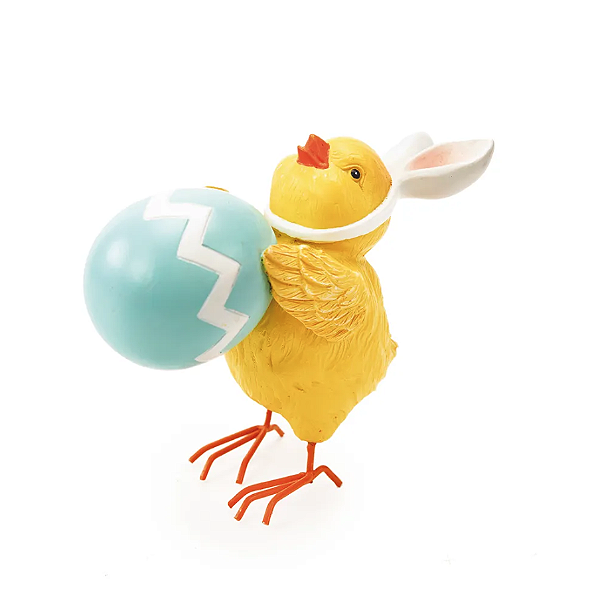 PINTINHO SEGURANDO OVO 12CM - PRÉ VENDA 2026