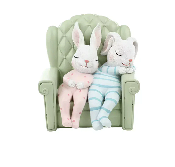 COELHOS BABY DORMINDO NA POLTRONA 16CM