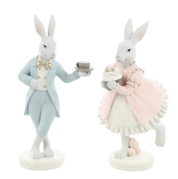 CASAL DE COELHOS 21CM - PRÉ VENDA 2026