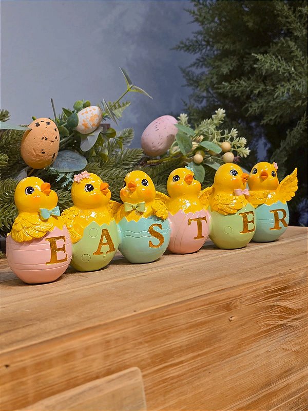 PINTINHOS COM OVOS EASTER 32CM