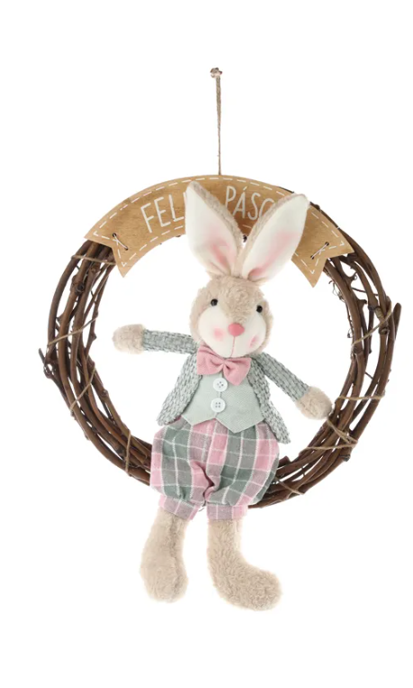 GUIRLANDA COM COELHO 45CM - PRÉ VENDA 2026