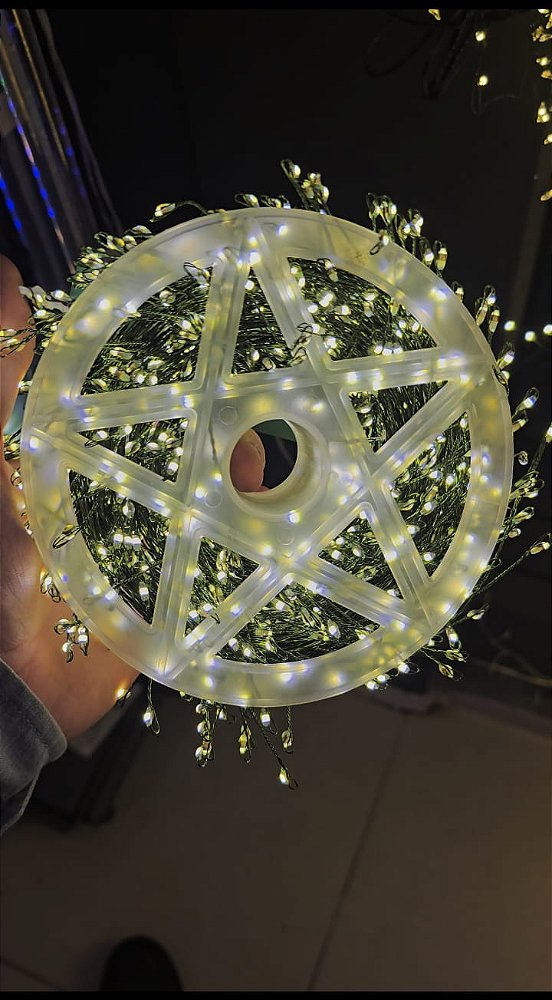 PISCA FIO DE FADA CLUSTER 50 METROS 1400 LEDS FAZ COR WARM E BRANCO FRIO FIO VERDE COM CONTROLE REMOTO BIVOLT - PRÉ VENDA 2026
