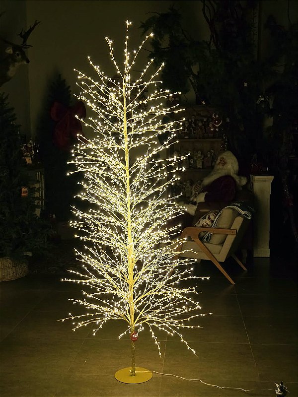 ÁRVORE DE FIO DE FADA 2,10CM 2700 LEDS WARM FIXO BIVOLT
